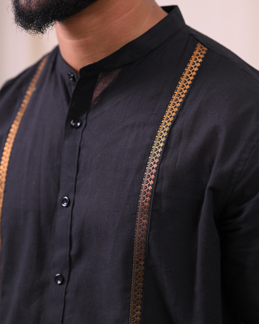 MANGALGIRI COTTON SHIRT – BLACK