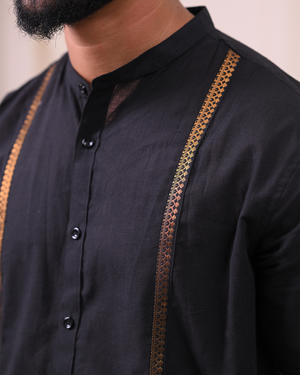MANGALGIRI COTTON SHIRT – BLACK