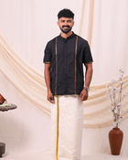MANGALGIRI COTTON SHIRT – BLACK