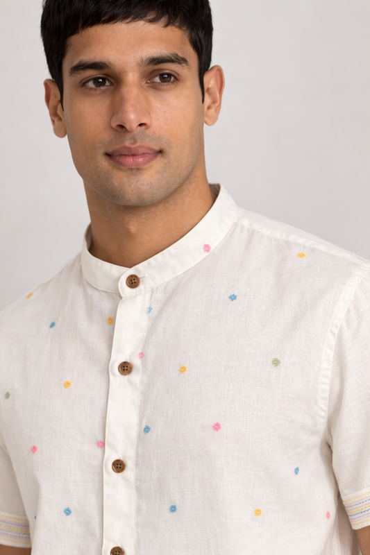 Jamdani white shirt