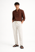 White Cotton Linen Pants