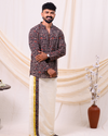GAJAM - ShortKurtha & Dhothi (black)