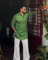 Regha Dyed Kurta - Green