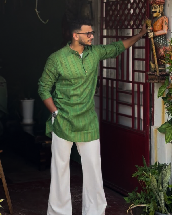 Regha Dyed Kurta - Green