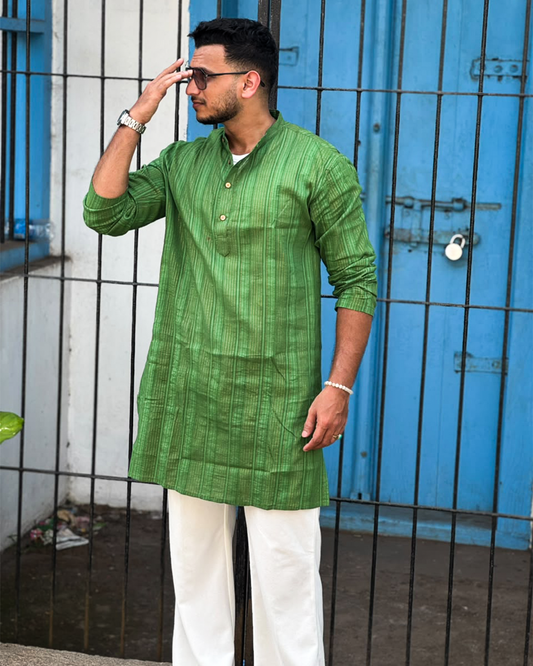 Regha Dyed Kurta - Green