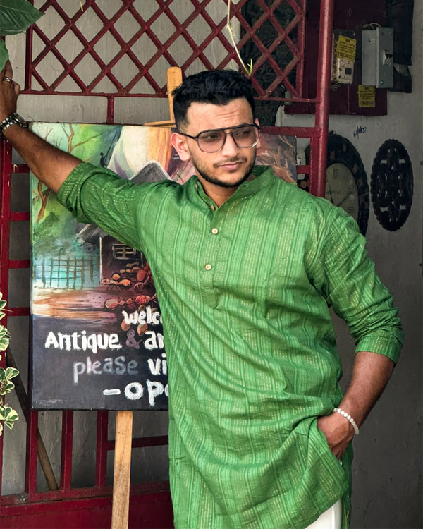 Regha Dyed Kurta - Green