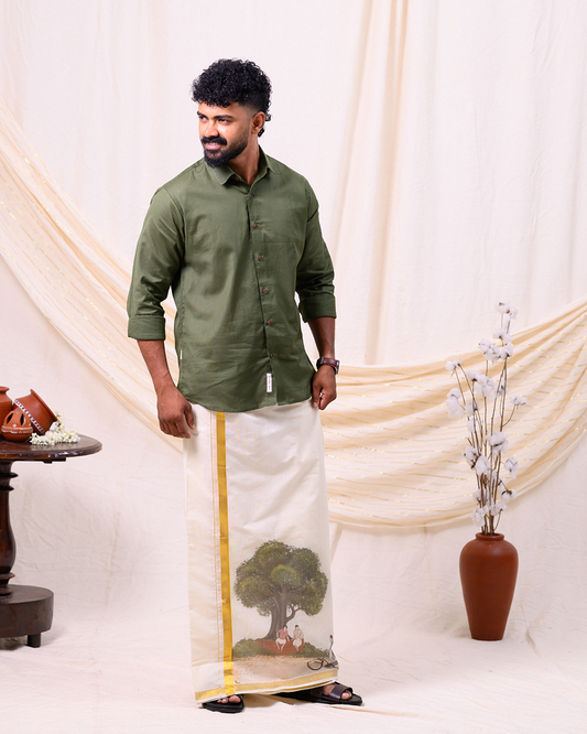 NADU - Dhoti and shirt combo