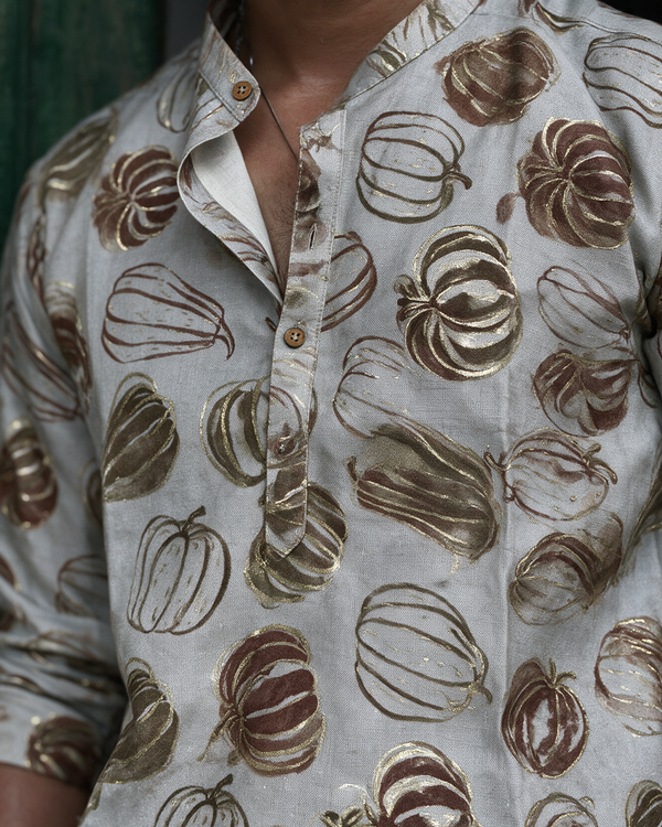 MATHAA — Botanical Chanderi Kurta