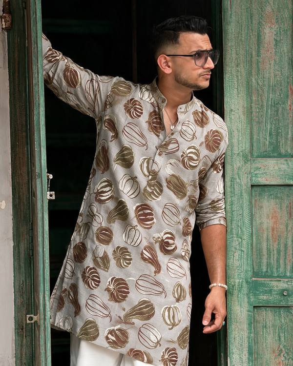 MATHAA — Botanical Chanderi Kurta