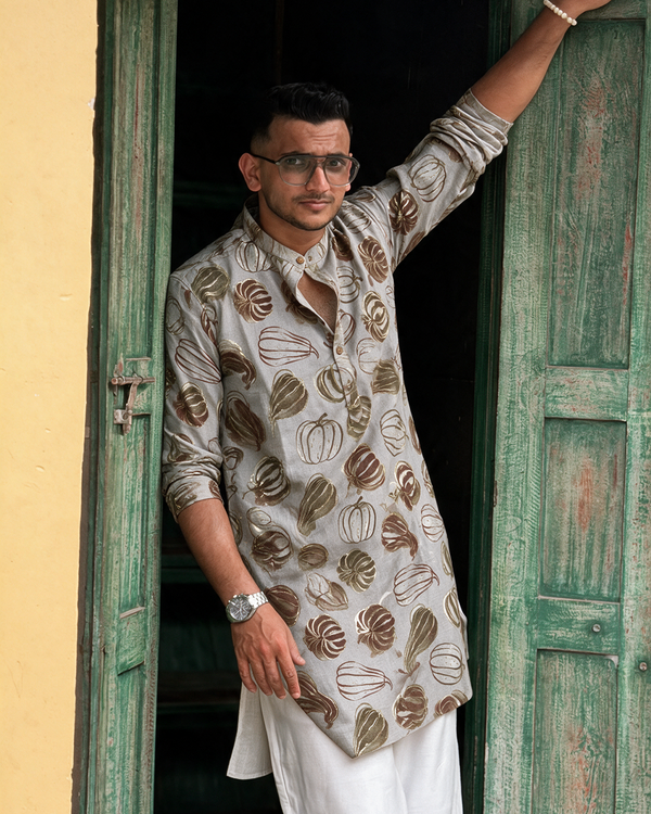 MATHAA — Botanical Chanderi Kurta