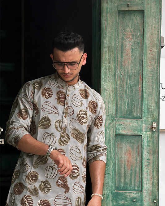 MATHAA — Botanical Chanderi Kurta