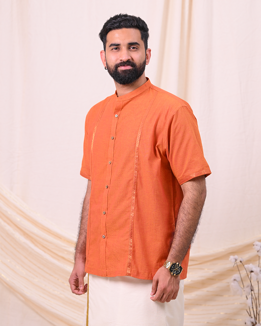 MANGALGIRI COTTON SHIRT – ORANGE