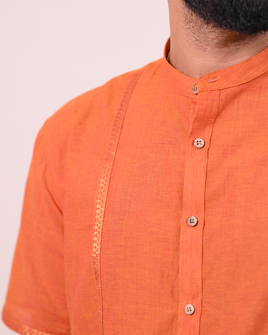 MANGALGIRI COTTON SHIRT – ORANGE
