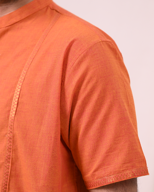 MANGALGIRI COTTON SHIRT – ORANGE