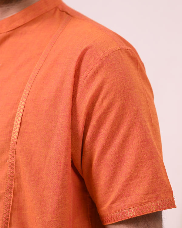 MANGALGIRI COTTON SHIRT – ORANGE