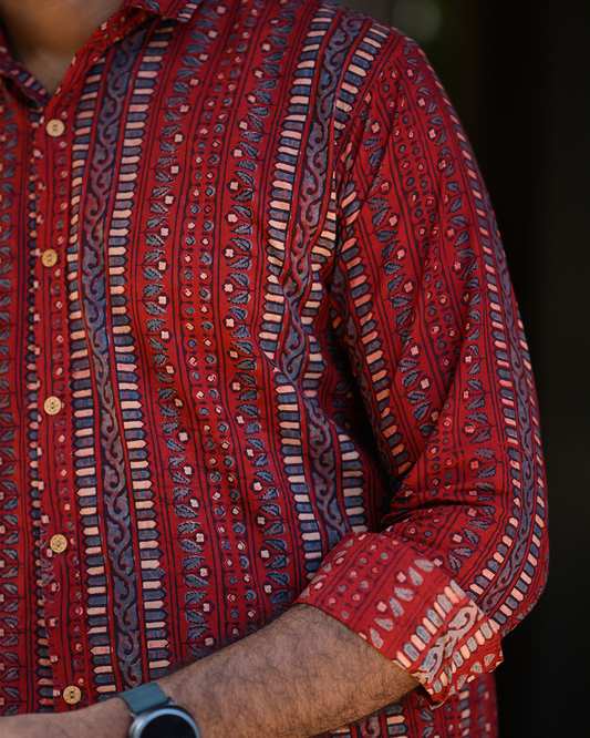 DHAMADKA-AJRAKH SHIRT & DHOTI