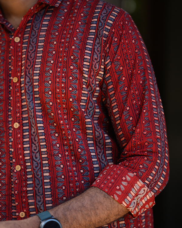 DHAMADKA-AJRAKH SHIRT & DHOTI