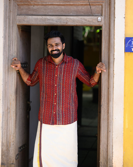 DHAMADKA-AJRAKH SHIRT & DHOTI